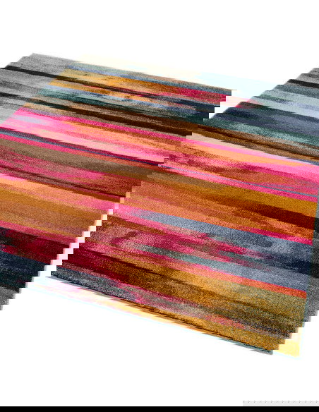 Tappeto moderno soggiorno Nova NV05 Stripe Multi: design astratto, colori vibranti e comfort, perfetto per arredare con stile e