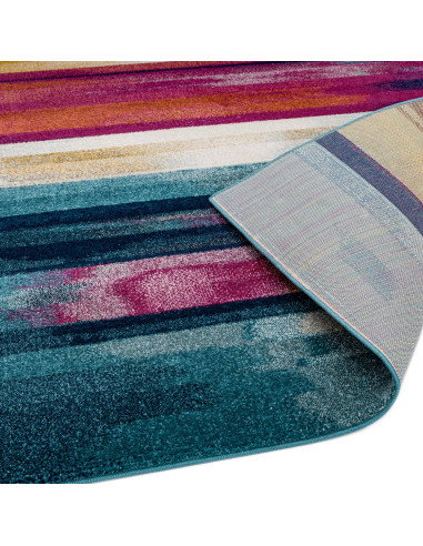 Tappeto moderno soggiorno Nova NV05 Stripe Multi: design astratto, colori vibranti e comfort, perfetto per arredare con stile e