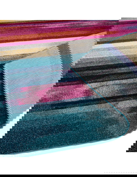 Tappeto moderno soggiorno Nova NV05 Stripe Multi: design astratto, colori vibranti e comfort, perfetto per arredare con stile e