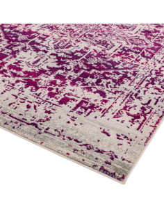 Tappeto moderno soggiorno Nova NV08 Antique Fuchsia: design astratto, colori vibranti e materiali resistenti per un ambiente el 2
