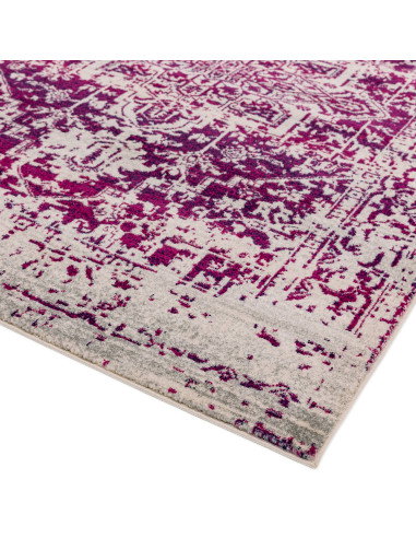 Tappeto moderno soggiorno Nova NV08 Antique Fuchsia: design astratto, colori vibranti e materiali resistenti per un ambiente el