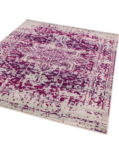 Tappeto moderno soggiorno Nova NV08 Antique Fuchsia: design astratto, colori vibranti e materiali resistenti per un ambiente el