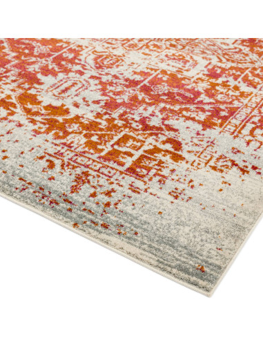 Add vibrant warmth and timeless Persian elegance to your space with the durable, easy-care Nova NV09 Antique Orange modern area