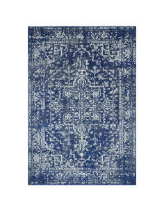 Tappeto Nova NV11 Antique Navy: eleganza e comfort con design persiano in blu navy, perfetto per tappeti moderni soggiorno resi