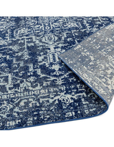 Tappeto Nova NV11 Antique Navy: eleganza e comfort con design persiano in blu navy, perfetto per tappeti moderni soggiorno resi
