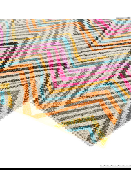 Tappeto moderno design Nova NV21 Rhythm Multi: colori vivaci e geometrie audaci per un soggiorno dinamico e di grande stile. Fa