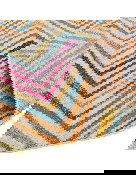 Tappeto moderno design Nova NV21 Rhythm Multi: colori vivaci e geometrie audaci per un soggiorno dinamico e di grande stile. Fa