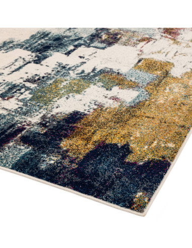 Tappeto moderno design Nova NV22 Abstract Mustard Multi: colori vibranti e fantasia astratta per un soggiorno elegante e contem