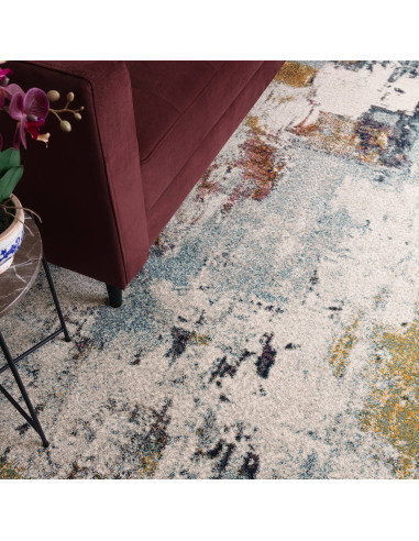 Tappeto moderno design Nova NV22 Abstract Mustard Multi: colori vibranti e fantasia astratta per un soggiorno elegante e contem