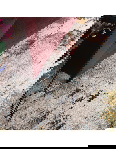 Tappeto moderno design Nova NV22 Abstract Mustard Multi: colori vibranti e fantasia astratta per un soggiorno elegante e contem