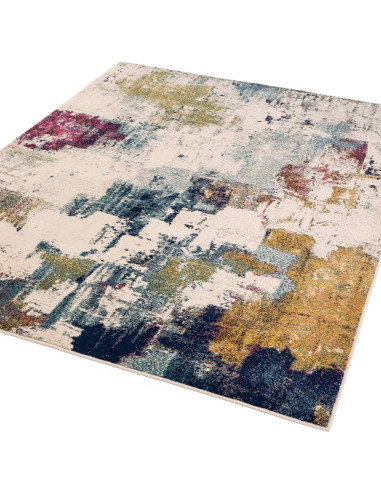 Tappeto moderno design Nova NV22 Abstract Mustard Multi: colori vibranti e fantasia astratta per un soggiorno elegante e contem