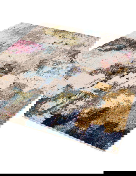 Tappeto moderno design Nova NV22 Abstract Mustard Multi: colori vibranti e fantasia astratta per un soggiorno elegante e contem