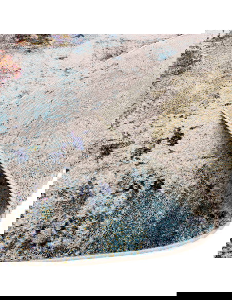 Tappeto moderno design Nova NV22 Abstract Mustard Multi: colori vibranti e fantasia astratta per un soggiorno elegante e contem