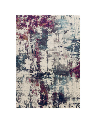 Tappeto moderno soggiorno Nova NV23 Abstract Navy Multi: design astratto, colori multitoni e comfort per un ambiente elegante e