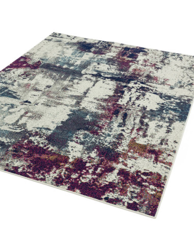 Tappeto moderno soggiorno Nova NV23 Abstract Navy Multi: design astratto, colori multitoni e comfort per un ambiente elegante e