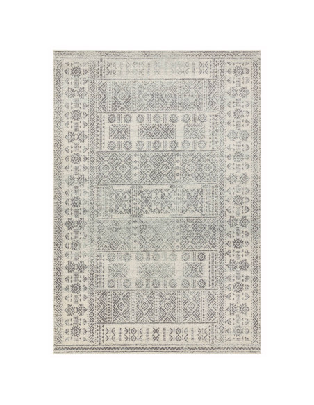 Tappeti moderni soggiorno: Nova NV33 Tribal Grey unisce design geometrico e comfort, ideale per ambienti eleganti e contemporan