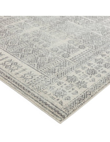 Elevate your home with the Nova NV33 Tribal Grey modern area rug, featuring a durable, easy-to-clean geometric tribal design in