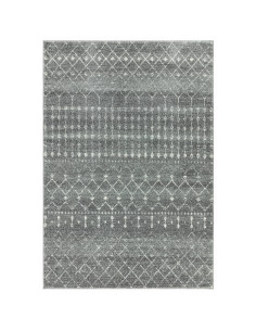 Elevate your space with the Nova NV34 Nomadic Grey modern area rug, featuring a durable tribal geometric design and easy living