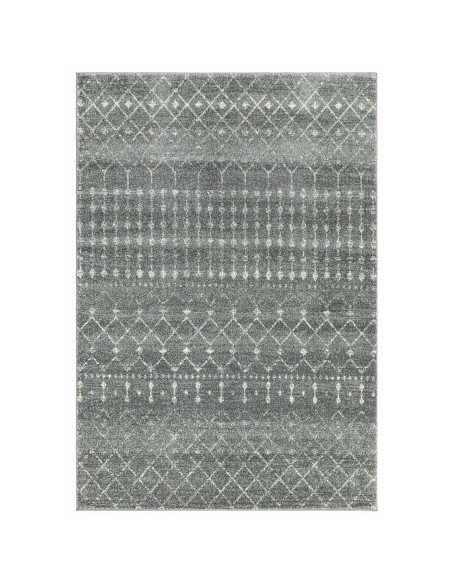 Tappeto moderno design Nova NV34 Nomadic Grey: eleganza geometrica e praticità per un soggiorno contemporaneo e raffinato.