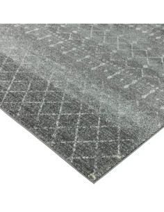 Elevate your space with the Nova NV34 Nomadic Grey modern area rug, featuring a durable tribal geometric design and easy living 2