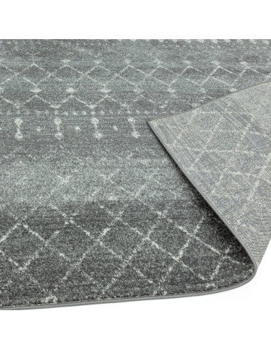 Elevate your space with the Nova NV34 Nomadic Grey modern area rug, featuring a durable tribal geometric design and easy living