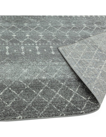 Tappeto moderno design Nova NV34 Nomadic Grey: eleganza geometrica e praticità per un soggiorno contemporaneo e raffinato.