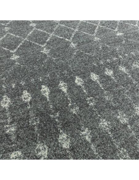 Elevate your space with the Nova NV34 Nomadic Grey modern area rug, featuring a durable tribal geometric design and easy living