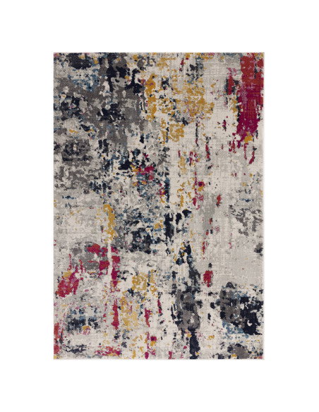 Tappeto moderno design Nova Palette NV38: fantasia astratta e colori vibranti, perfetto per soggiorni contemporanei e facili da