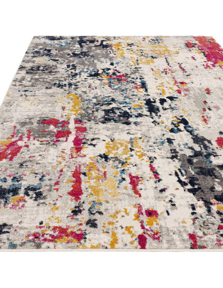 Tappeto moderno design Nova Palette NV38: fantasia astratta e colori vibranti, perfetto per soggiorni contemporanei e facili da
