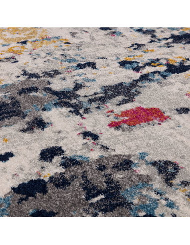 Tappeto moderno design Nova Palette NV38: fantasia astratta e colori vibranti, perfetto per soggiorni contemporanei e facili da