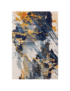 Discover the Nova Sonic NV41 modern area rug with a vibrant abstract design, durable polypropylene, and plush comfort for easy