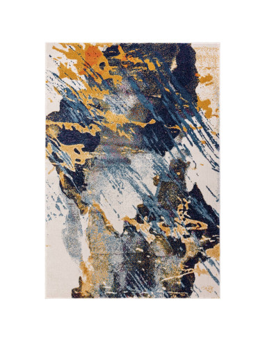 Discover the Nova Sonic NV41 modern area rug with a vibrant abstract design, durable polypropylene, and plush comfort for easy