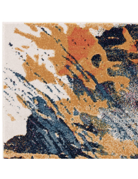 Discover the Nova Sonic NV41 modern area rug with a vibrant abstract design, durable polypropylene, and plush comfort for easy