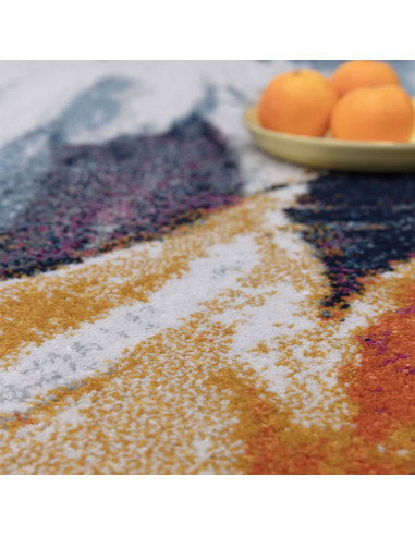 Discover the Nova Vista NV42 modern area rug with vibrant abstract design, durable polypropylene, and easy care for stylish, la