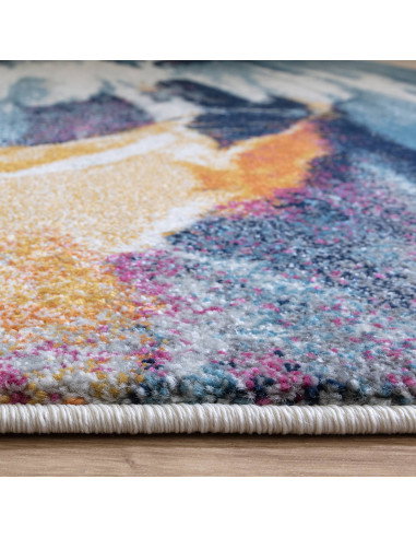 Discover the Nova Vista NV42 modern area rug with vibrant abstract design, durable polypropylene, and easy care for stylish, la