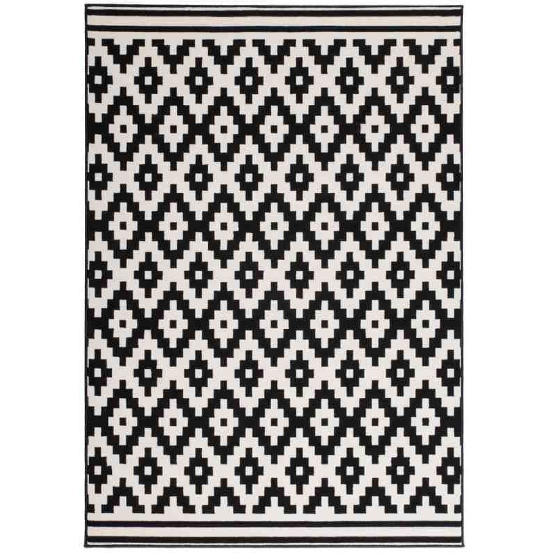 tappeto moderno geometrico now! 300 nero-bianco