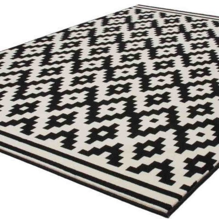 tappeto moderno geometrico now! 300 nero-bianco