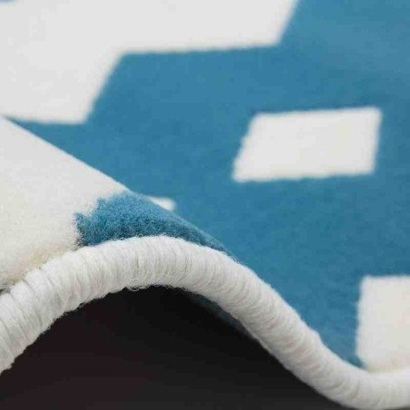 tappeto moderno geometrico now! 100 avorio-turchese