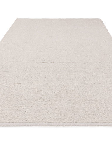 Tappeto Abbus Ivory in poliestere, elegante e resistente, perfetto per ambienti moderni e stili boho chic o etnici. Comfort e d