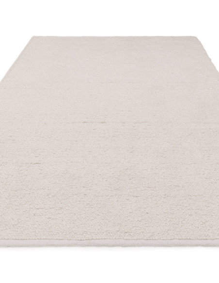 Tappeto Abbus Ivory in poliestere, elegante e resistente, perfetto per ambienti moderni e stili boho chic o etnici. Comfort e d