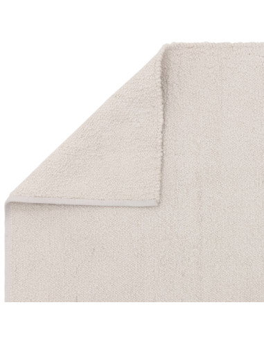 Tappeto Abbus Ivory in poliestere, elegante e resistente, perfetto per ambienti moderni e stili boho chic o etnici. Comfort e d