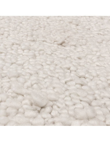 Tappeto Abbus Ivory in poliestere, elegante e resistente, perfetto per ambienti moderni e stili boho chic o etnici. Comfort e d