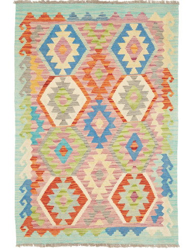 Kilim 101x150 Cm Kilim, Afghanistan, Hand-carded Wool (warp: