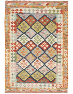Kilim 125x184 Cm Kilim Afghanistan Hand-carded Wool (warp: