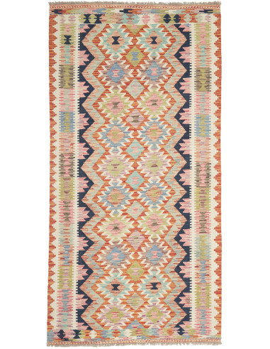 Kilim 101x198 Cm Kilim, Afghanistan, Hand-carded Wool,