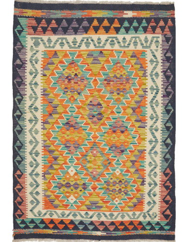 Kilim 97x148 Cm Kilim, Afghanistan, Hand-carded Wool (cotton