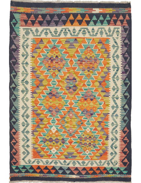 Kilim 97x148 Cm Kilim, Afghanistan, Hand-carded Wool (cotton