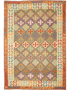 Kilim 201x291 Cm Kilim Afghanistan Lana Cardata A Mano