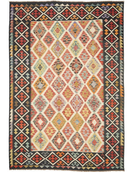 Kilim 203x298 Cm Kilim, Afghanistan, Hand-carded Wool (warp: