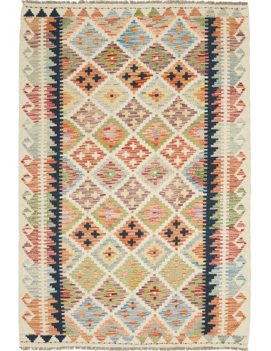 Kilim 122x184 Cm Kilim Afghanistan Lana Cardata A Mano